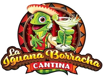 La Iguana Borracha Cantina logo design by ZedArts