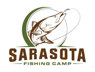 Sarasota Fishing Camp logo design by daywalker