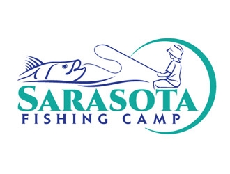 Sarasota Fishing Camp logo design by shere