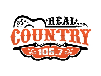 Real Country 106.7 logo design by Godvibes