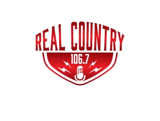 Real Country 106.7 logo design by dhika