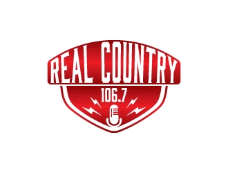 Real Country 106.7 logo design by dhika