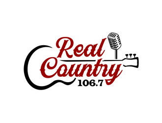 Real Country 106.7 logo design by haze