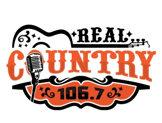Real Country 106.7 logo design by Godvibes