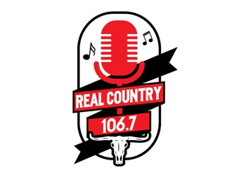 Real Country 106.7 logo design by shere