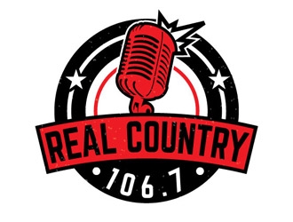 Real Country 106.7 logo design by shere