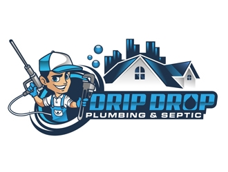 Drip Drop Plumbing & Septic logo design by DreamLogoDesign