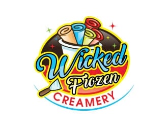 Wicked Frozen Creamery logo design by Gaze