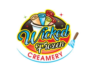 Wicked Frozen Creamery logo design by Gaze