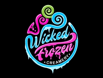 Wicked Frozen Creamery logo design by fantastic4