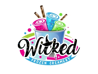 Wicked Frozen Creamery logo design by fantastic4
