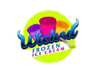 Wicked Frozen Creamery logo design by SOLARFLARE