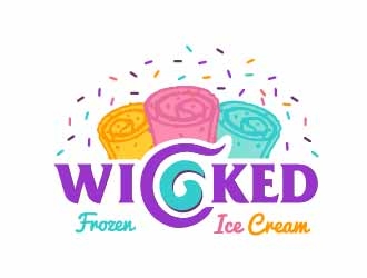 Wicked Frozen Creamery logo design by SOLARFLARE