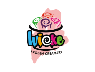Wicked Frozen Creamery logo design by Foxcody