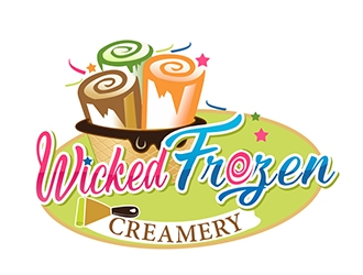Wicked Frozen Creamery logo design by DesignTeam
