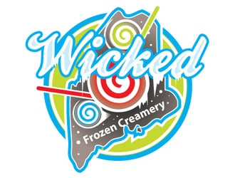 Wicked Frozen Creamery logo design by shere