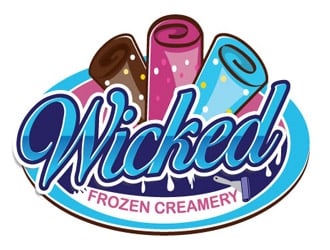 Wicked Frozen Creamery logo design by shere