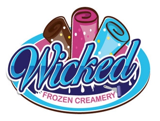 Wicked Frozen Creamery logo design by shere
