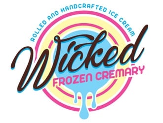 Wicked Frozen Creamery logo design by shere