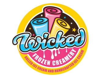 Wicked Frozen Creamery logo design by shere