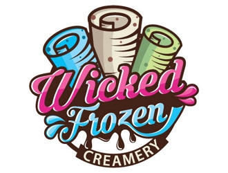 Wicked Frozen Creamery logo design by shere