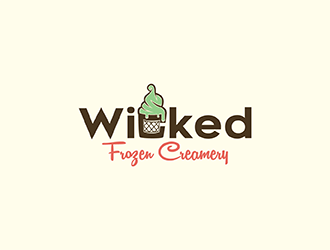 Wicked Frozen Creamery logo design by bwdesigns