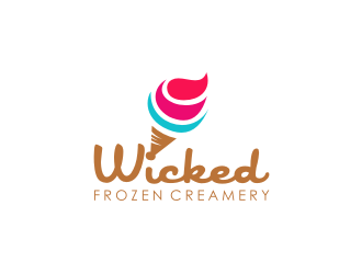 Wicked Frozen Creamery logo design by superiors