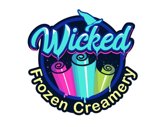 Wicked Frozen Creamery logo design by DreamLogoDesign