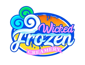 Wicked Frozen Creamery logo design by DreamLogoDesign