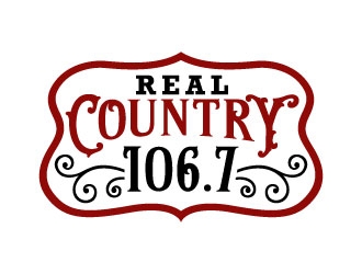 Real Country 106.7 logo design by daywalker