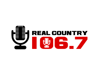 Real Country 106.7 logo design by done