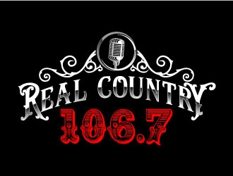 Real Country 106.7 logo design by daywalker