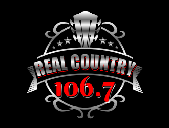 Real Country 106.7 logo design by serprimero
