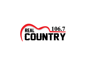 Real Country 106.7 logo design by Donadell