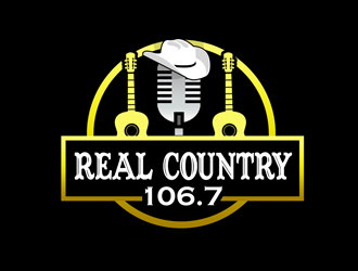 Real Country 106.7 logo design by kunejo