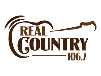Real Country 106.7 logo design by jaize