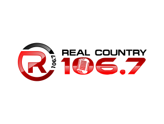 Real Country 106.7 logo design by kopipanas