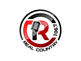Real Country 106.7 logo design by kopipanas