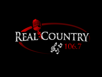 Real Country 106.7 logo design by BeDesign