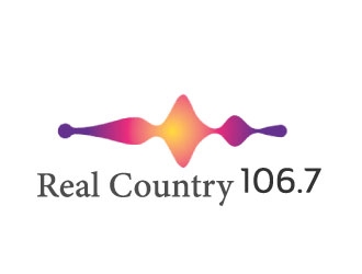 Real Country 106.7 logo design by nehel