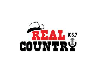 Real Country 106.7 logo design by Andri