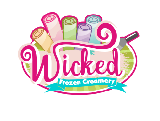 Wicked Frozen Creamery logo design by coco