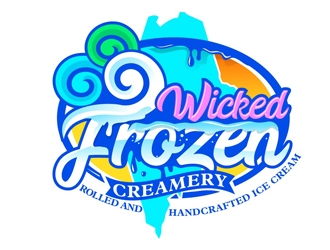 Wicked Frozen Creamery logo design by DreamLogoDesign