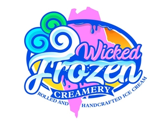 Wicked Frozen Creamery logo design by DreamLogoDesign