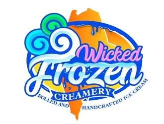 Wicked Frozen Creamery logo design by DreamLogoDesign