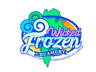 Wicked Frozen Creamery logo design by DreamLogoDesign