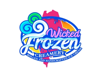 Wicked Frozen Creamery logo design by DreamLogoDesign