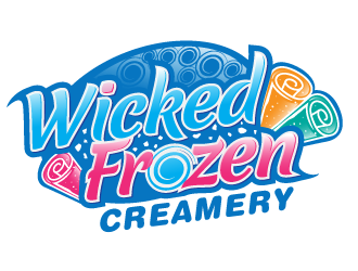 Wicked Frozen Creamery logo design by scriotx