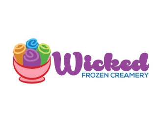 Wicked Frozen Creamery logo design by KDesigns