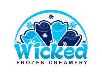Wicked Frozen Creamery logo design by KDesigns